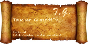 Taucher Gusztáv névjegykártya
