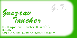 gusztav taucher business card